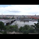 Blick vom Park des Schlosses Troja auf Prag